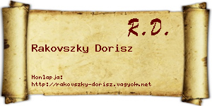 Rakovszky Dorisz névjegykártya